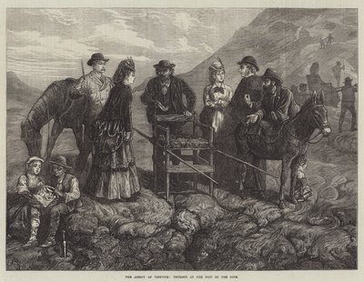 The Ascent of Vesuvius, Tourists at the Foot of the Cone by J.M.L. Ralston